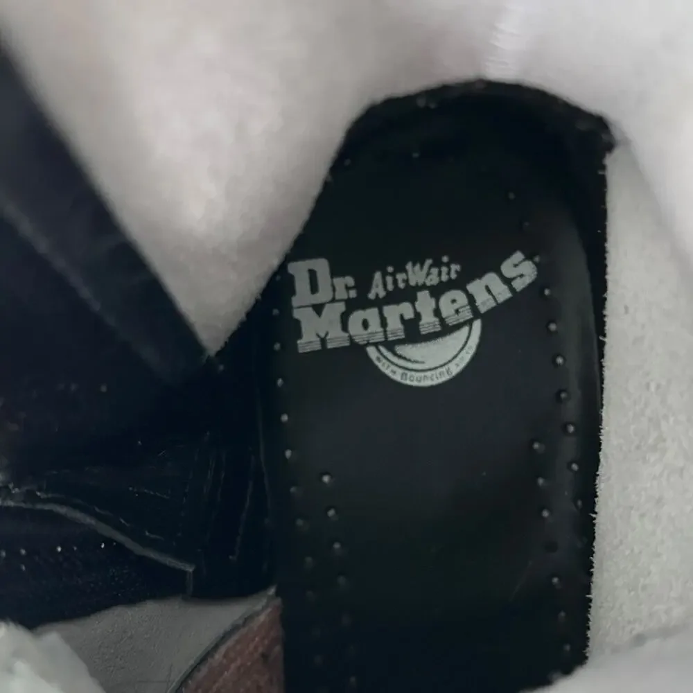 Dr. Martens Jadon White Leather Platform 8-Eye Boots Men US 6/Women 7